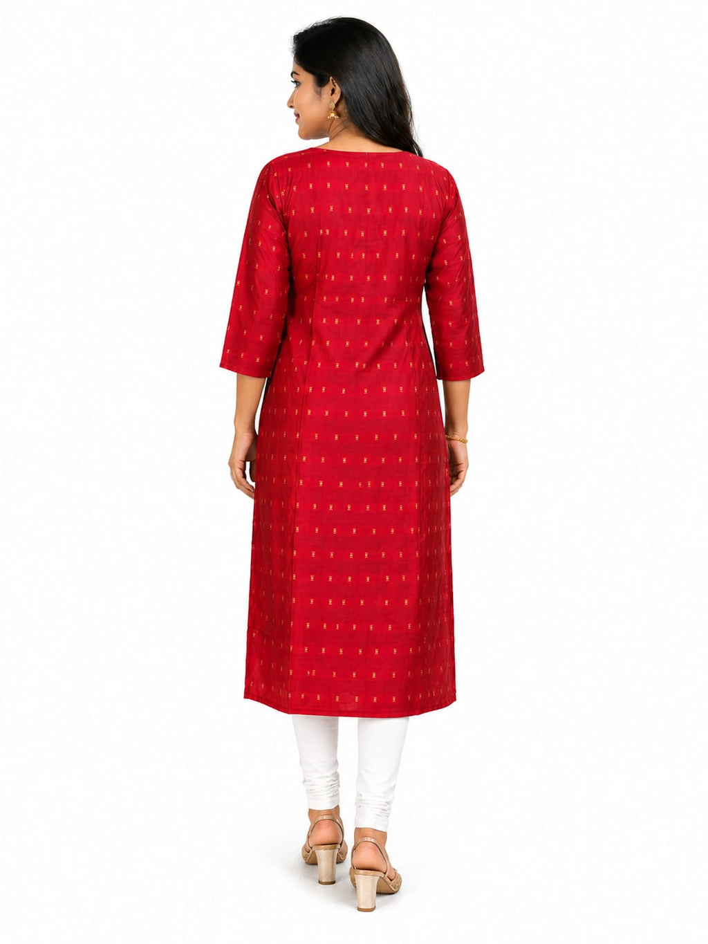 COTTON RED KURTI