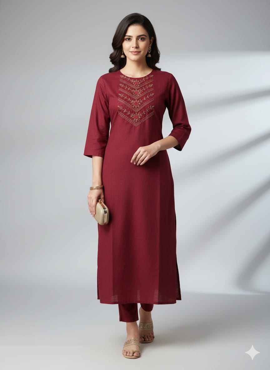 Chanderi Silk Kurti