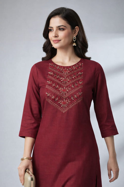 Chanderi Silk Kurti