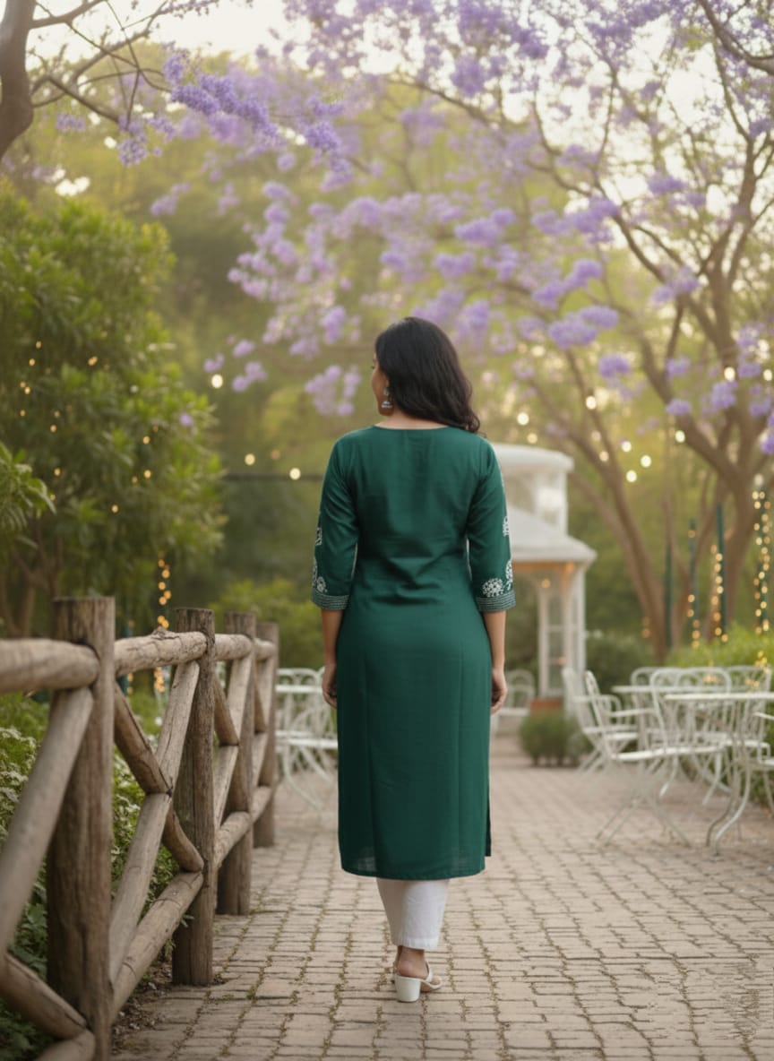 Vertical Fabric Kurti