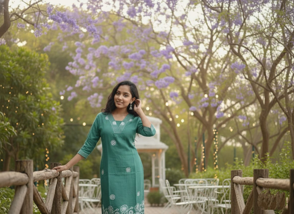 Vertical Fabric Kurti