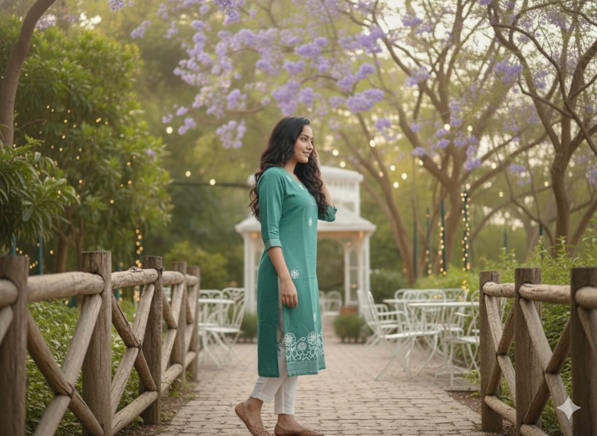 Vertical Fabric Kurti