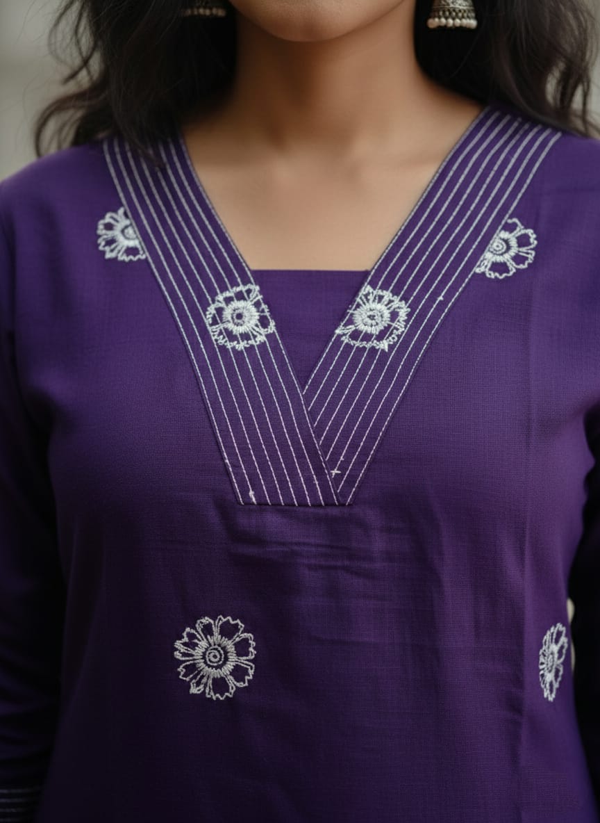 Vertical Fabric Kurti